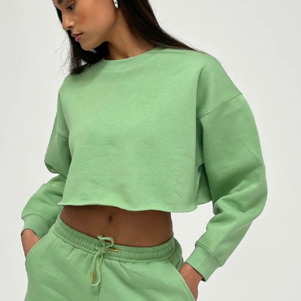 Cropped Sage WeWoreWhat Sweatshirt